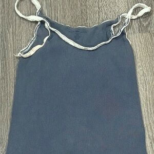 Brandy Melville Blue Tank with White Trim